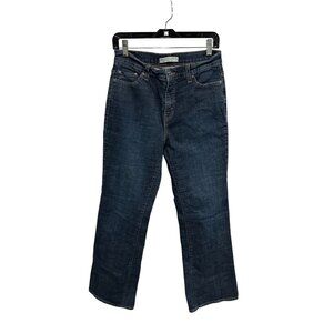 Levis Perfectly Slimming Boot Cut 512 Denim Jeans Blue Sz 12 Dark Wash Retro